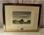 Mooie Gravure 'Valavond' - Dirk Baksteen - 44x34, Antiek en Kunst, Kunst | Etsen en Gravures, Ophalen of Verzenden