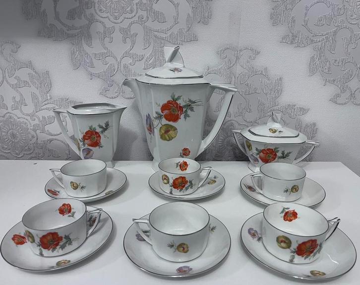 Service à café Bloch & co eichwald czechoslovakia, Antiquités & Art, Antiquités | Services (vaisselle) complet, Enlèvement ou Envoi