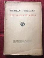 Limited oud boek Herman Teirlinck - Gedenkboek 1879-1929, Utilisé, Enlèvement ou Envoi