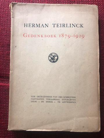 Limited oud boek Herman Teirlinck - Gedenkboek 1879-1929