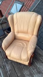 Te koop: 2 klassieke leren fauteuils, Huis en Inrichting, Fauteuils, Ophalen of Verzenden, Zo goed als nieuw, Leer