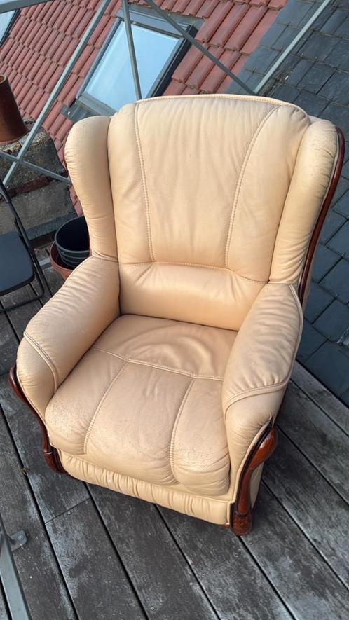 Te koop: 2 klassieke leren fauteuils, Huis en Inrichting, Fauteuils, Zo goed als nieuw, Leer, Ophalen of Verzenden