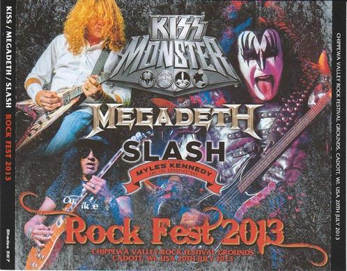 KISS - Megadeth - Slash - Live Rock Fest 2013 op 4 CD's, Cd's en Dvd's, Cd's | Hardrock en Metal, Nieuw in verpakking, Verzenden