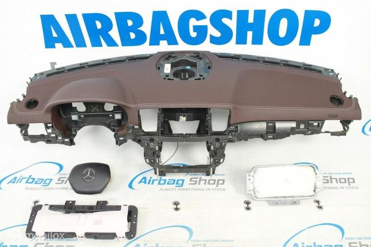 Airbag set - Dashboard bruin leer Mercedes ML klasse W166, Auto-onderdelen, Dashboard en Schakelaars, Gebruikt, Ophalen of Verzenden