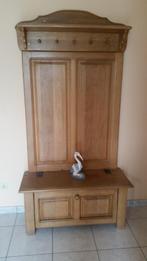 Porte-Manteaux Avec Coffre en Chêne Massif., Comme neuf, Bois, Portemanteau sur pied, 150 à 200 cm