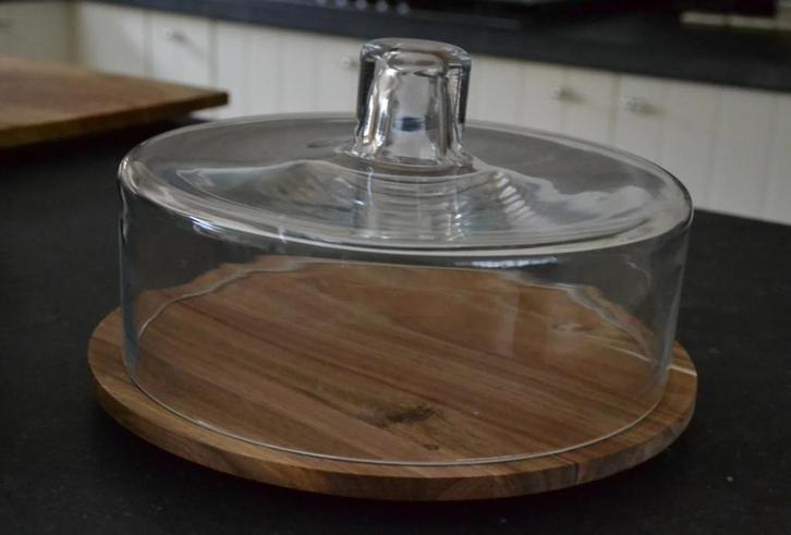 Glazen stolp incl. - Rond ø 30  - taartstolp / bewaarstolp, Huis en Inrichting, Woonaccessoires | Stolpen, Nieuw, Ophalen of Verzenden