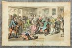 Thomas Rowlandson 1817 The Arrival in Paris - aquatint ets, Antiek en Kunst, Kunst | Etsen en Gravures, Ophalen of Verzenden
