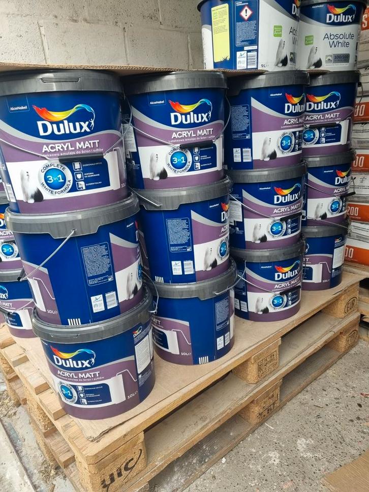 Peinture acrylique blanche mate 10l, Doe-het-zelf en Bouw, Tegels, Ophalen of Verzenden