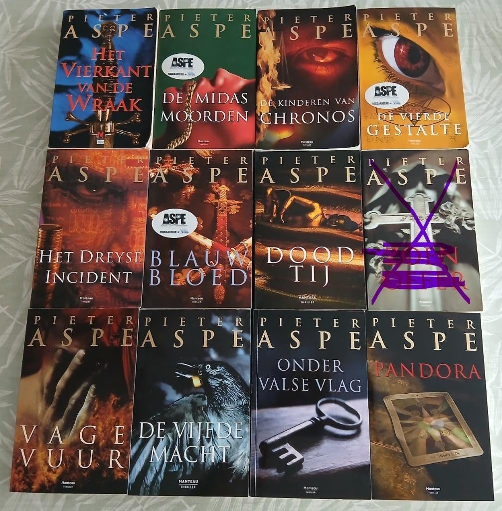 Boeken Pieter Aspe, Boeken, Thrillers, Gelezen, België, Ophalen of Verzenden