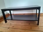 Zwart tv-meubel met plank — functioneel en compact, Gebruikt, 50 tot 100 cm, Style du meuble TV, Minder dan 50 cm