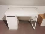 Bureau met kast en 2 lades wit, Ophalen, Gebruikt, Bureau