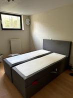 Twijfelaar boxspring bed met opbergruimte, Ophalen, 140 cm, Zo goed als nieuw, Twijfelaar