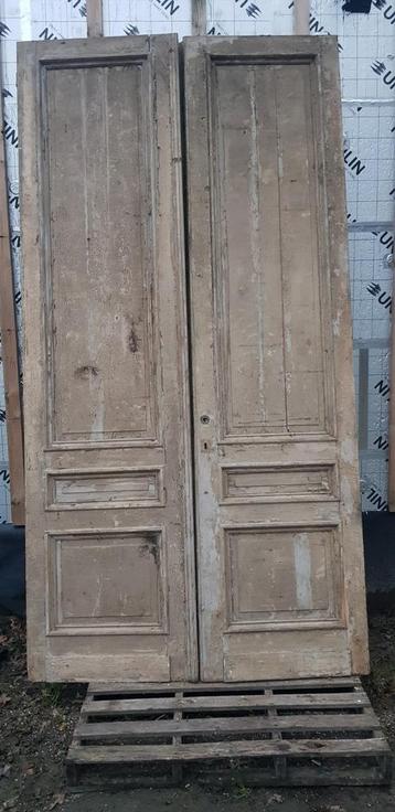 Antieke dubbele deur / voordeur 146,5cm x 290,5cm ensuite