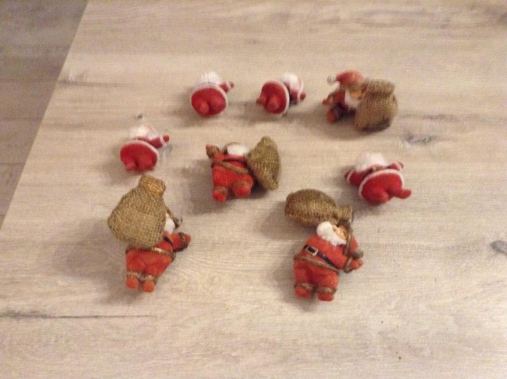 Kerst verschillende vintage Kerstman characters (5-6 cm), Diversen, Kerst, Gebruikt, Ophalen of Verzenden