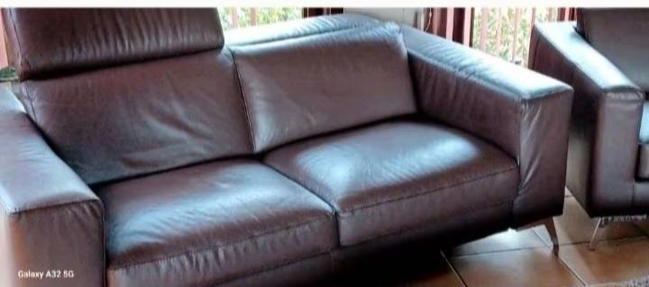 Designe Buffel Lederen Salon, Huis en Inrichting, Zetels | Zetels, Zo goed als nieuw, Rechte bank, Overige maten, 150 tot 200 cm