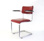 Vintage Gispen stoel in rood skai, Bauhuas buisframe 1960, Ophalen