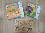 3 Houten puzzels (Djeco), Ophalen, Gebruikt, Van hout, Minder dan 10 stukjes