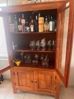 Bar kast (2), Ophalen, Met deur(en), 150 tot 200 cm, Eikenhout