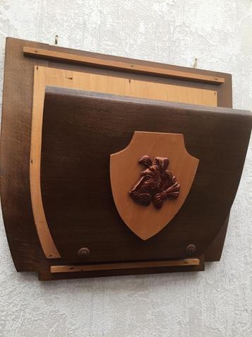 Vintage houten Brievenhouder / Dagbladhouder. beschikbaar voor biedingen
