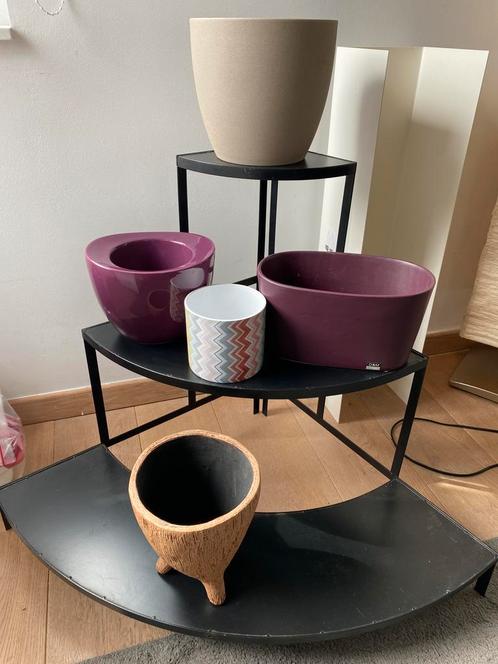 Étagère à plantes noir, Tuin en Terras, Bloembakken en Plantenbakken, Gebruikt, Metaal, Binnen, Balkon, Tuin, 60 cm of meer, 60 tot 100 cm