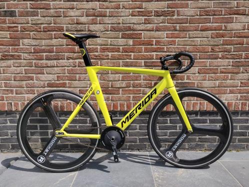 Carbon pistefiets Merida maat XL (58), Fietsen en Brommers, Fietsen | Racefietsen, Zo goed als nieuw, Carbon, Ophalen
