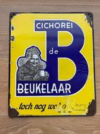 Emaille bord cichorei De Beukelaar 1939, Verzamelen, Ophalen, Gebruikt, Reclamebord