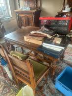 Antieke tafel met 6 stoelen, Antiek en Kunst, Antiek | Meubels | Tafels, Ophalen of Verzenden
