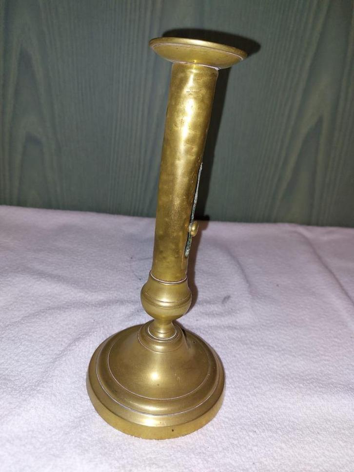 oude koperen schuifkandelaar, jaren 1800, Antiek en Kunst, Curiosa en Brocante, Ophalen of Verzenden