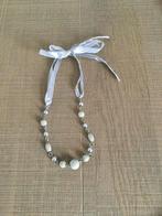 Leuke ketting met strik, Ophalen of Verzenden, Zo goed als nieuw, Grijs