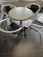 tafel met stoelen, Huis en Inrichting, Tafels | Eettafels, Ophalen of Verzenden, Gebruikt, Metaal