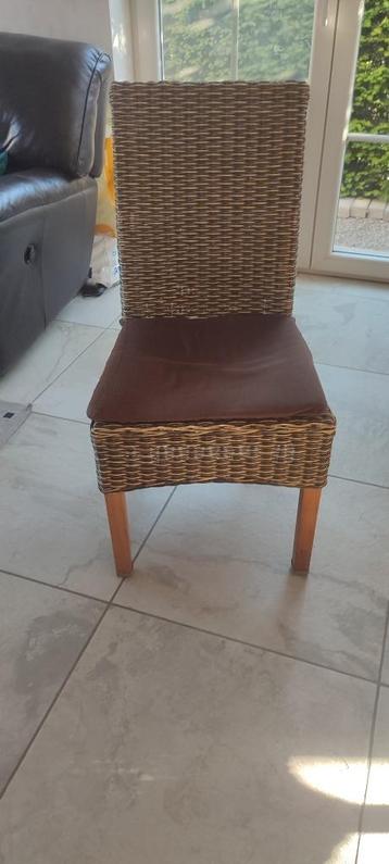 Eetkamerstoelen riet 6x, Ophalen, Gebruikt, Overige kleuren, Riet of Rotan
