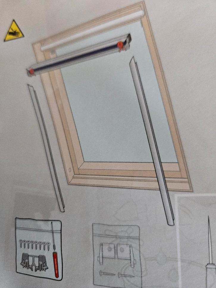 velux dakraam verduisteringsgordijn voor GGL 606 grijs, Doe-het-zelf en Bouw, Glas en Ramen, Zo goed als nieuw, Dakraam, Ophalen