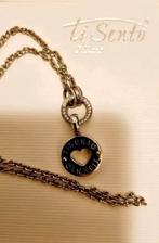 Massief zilver Ti Sento ketting, Handtassen en Accessoires, Ophalen, Zo goed als nieuw, Zilver, Zilver