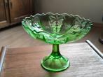 Vintage smaragdgroene fruitschaal, Antiek en Kunst, Ophalen of Verzenden