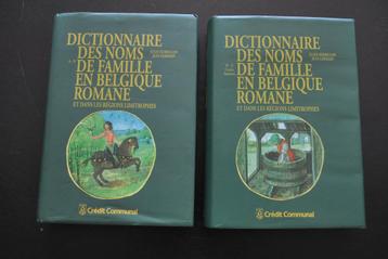  Dictionnaire des noms de famille en Belgique romane COMPLET beschikbaar voor biedingen