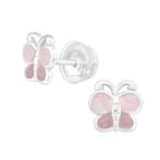 Zilveren vlinder oorbellen kinderen - Premium Kids Collectio, Handtassen en Accessoires, Kindersieraden, Ophalen of Verzenden