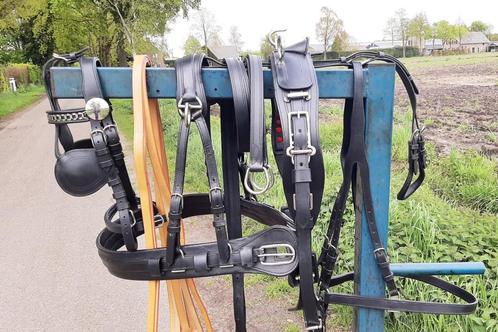 🔴NIEUW MOOI ZWART COB-MAAT ENKELSPAN TUIG 375 €  🔴, Dieren en Toebehoren, Paarden en Pony's | Hoofdstellen en Tuigage, Ophalen of Verzenden