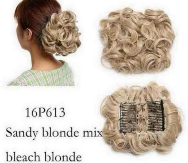 Chignon haar stuk Blonde Grote Dikke Krullen Scrunchie Blond, Handtassen en Accessoires, Uiterlijk | Haarverzorging, Nieuw, Pruik of Haarverlenging