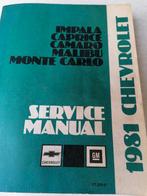 Chevrolet 1981 camaro service handleiding origineel van GM, Ophalen