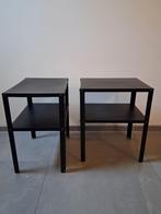 2 tables de nuit noires En métal, Maison & Meubles, Chambre à coucher | Tables de chevet, Moins de 55 cm, Moins de 45 cm, Enlèvement