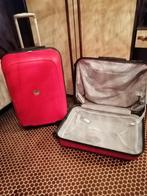 2 Delsey koffers rood en 1x gebruikt, Bijoux, Sacs & Beauté, Valises, Poignée extensible, Enlèvement, Plastique dur, Neuf