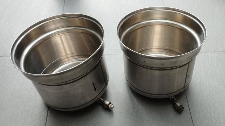 Inox ketels met aflaat, Huis en Inrichting, Keuken | Potten en Pannen, Zo goed als nieuw, Overige typen, Inox, Ophalen