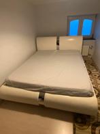 Lit 2 personnes avec matelas, Ophalen, Gebruikt, Wit, Tweepersoons