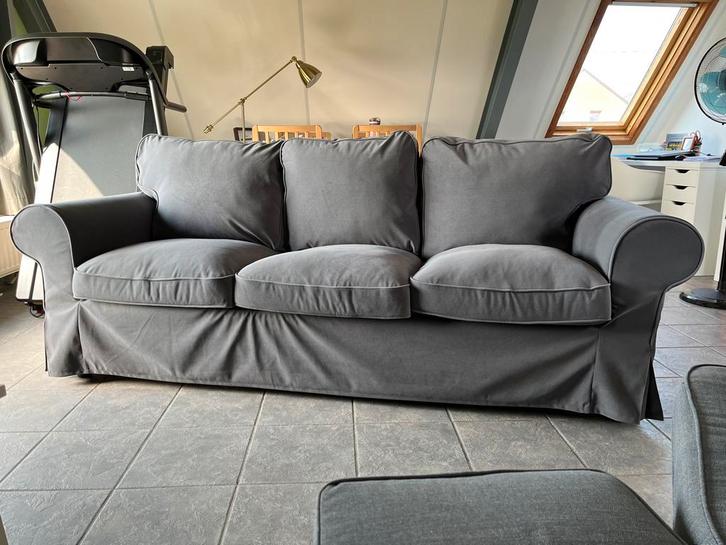 Bank Ektorp (Ikea), Huis en Inrichting, Zetels | Zetels, Zo goed als nieuw, Driepersoons, 200 tot 250 cm, 75 tot 100 cm, Stof