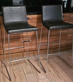 Tabourets de bar,  cuir marron, parfait etat, Maison & Meubles, Enlèvement, Comme neuf, Cuir