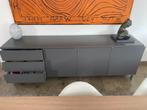 dressoir modern laag donkergrijs, Ophalen, Zo goed als nieuw, Met deur(en)