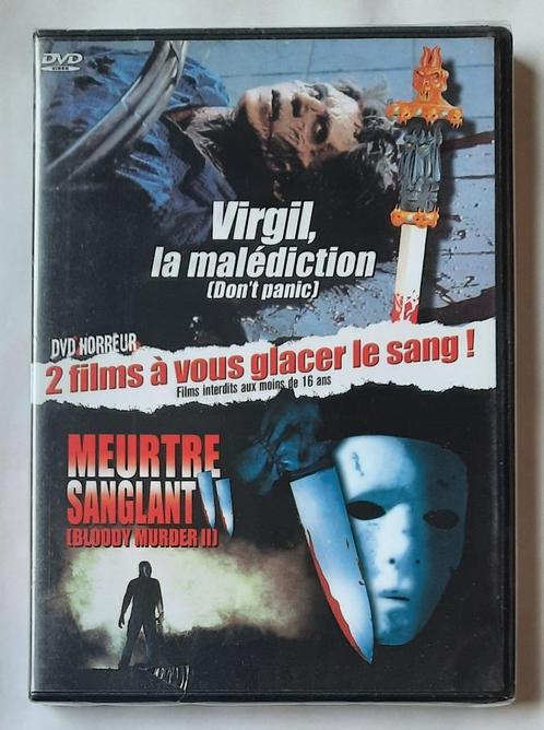 Virgil la malédiction + Meurtre sanglant 2 neuf sous blister, Cd's en Dvd's, Dvd's | Horror, Nieuw in verpakking, Vanaf 16 jaar