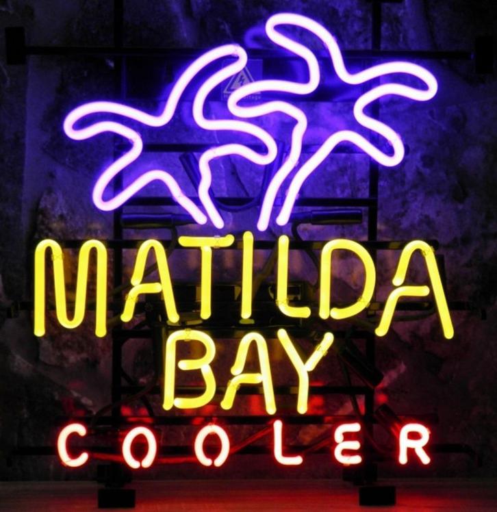 Matilday bay cooler retro decoratie neon USA mancave neons, Verzamelen, Merken en Reclamevoorwerpen, Nieuw, Lichtbak of (neon) lamp