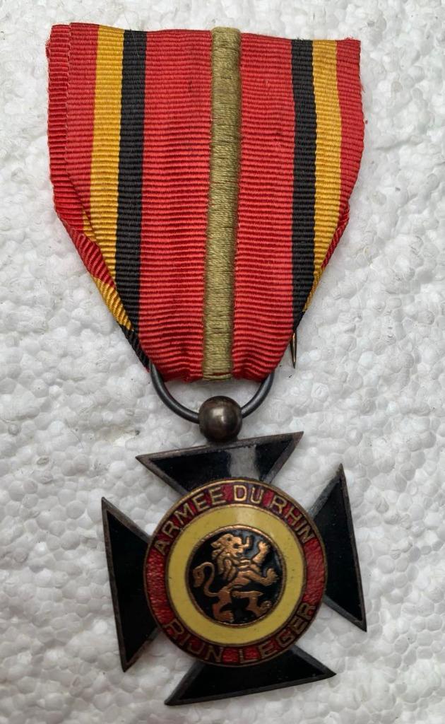 Medaille, Bezettingskruis Rijnleger (Mod zonder data) WOI-WO, Verzamelen, Militaria | Algemeen, Landmacht, Lintje, Medaille of Wings