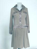 Superbe Robe chemise saharienne Y2k taupe chic Détails satin, Enlèvement ou Envoi